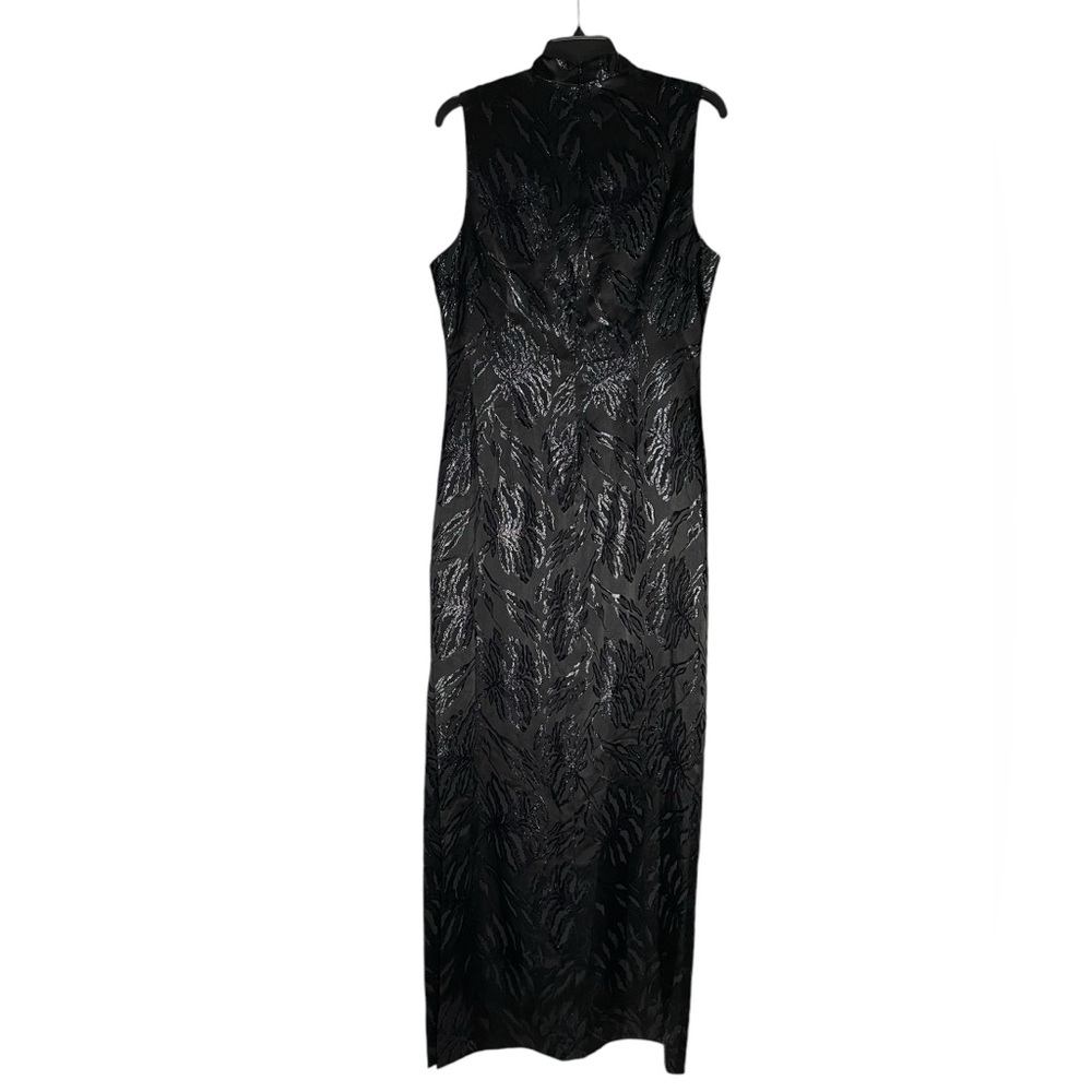 VTG Andrea Polizzi For Rex Lester Black Maxi Dress Womens 14 Deadstock NWT